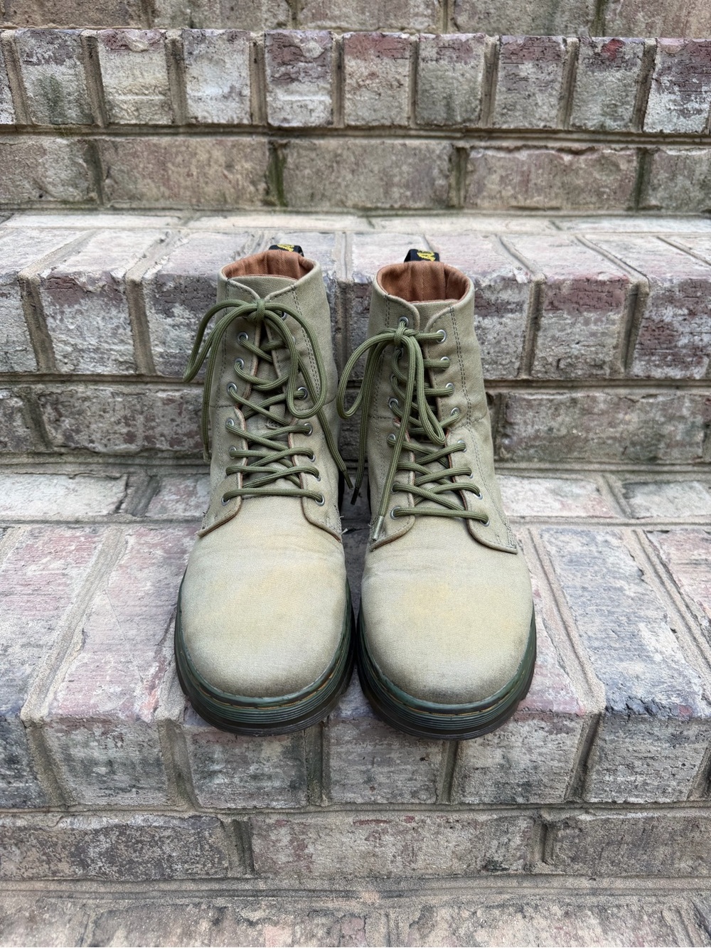 Dr. Martens Combs Olive Canvas Utility Combat Boots Men’s 11